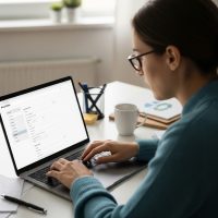 person filling out medical form